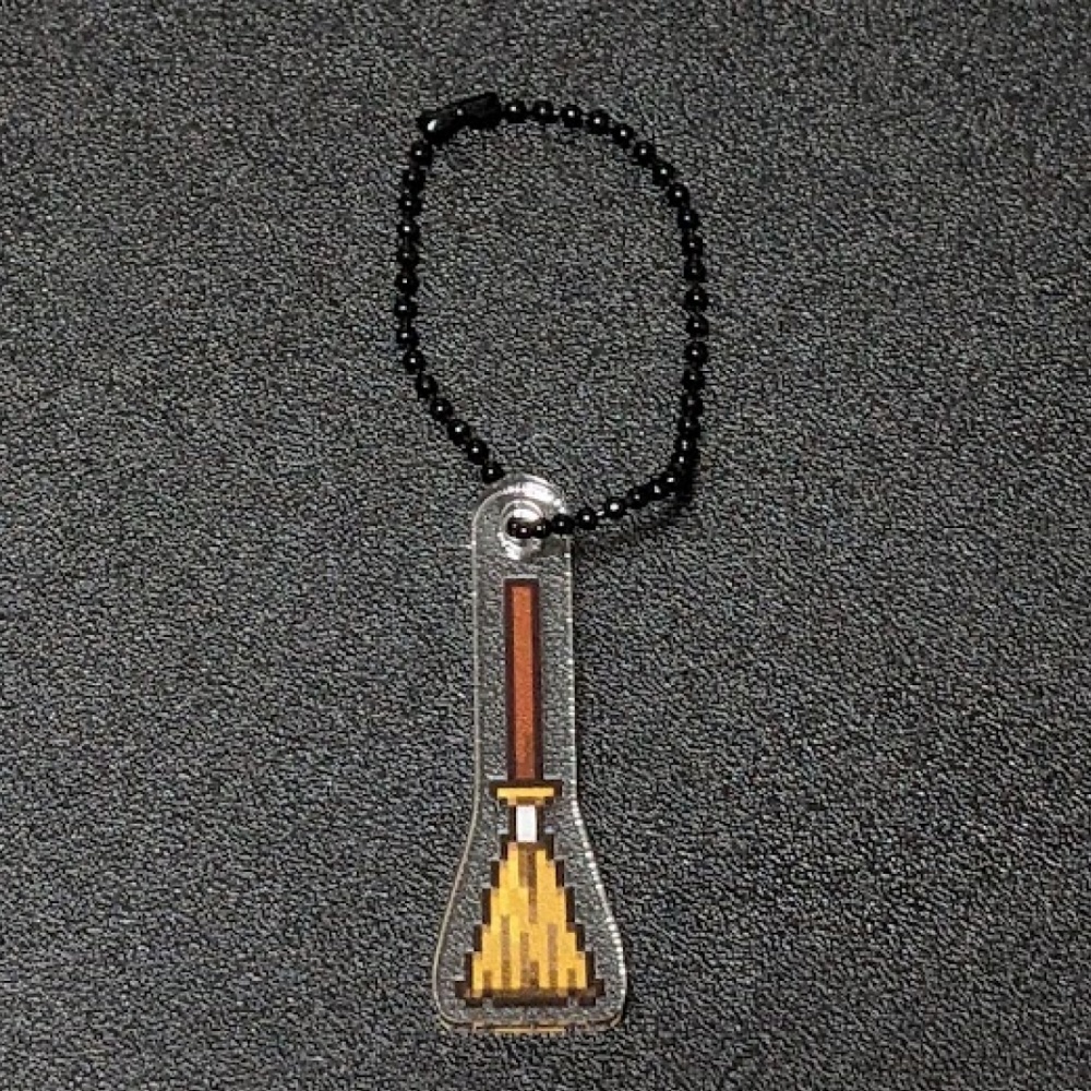 博麗霊夢・霧雨魔理沙のアイテム ドット絵 アクリルキーホルダー