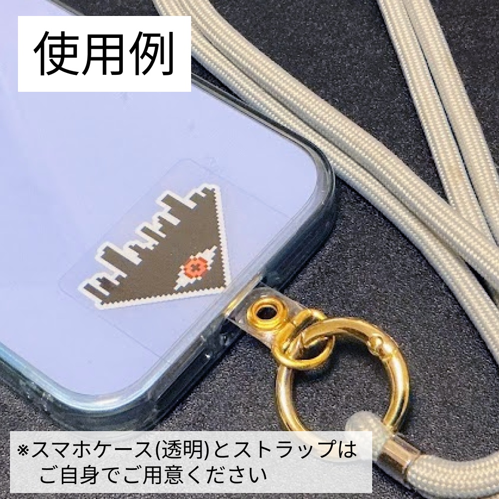東方錦上京ピラミッド ドット絵 スマホホルダー(ストラップホールシート)