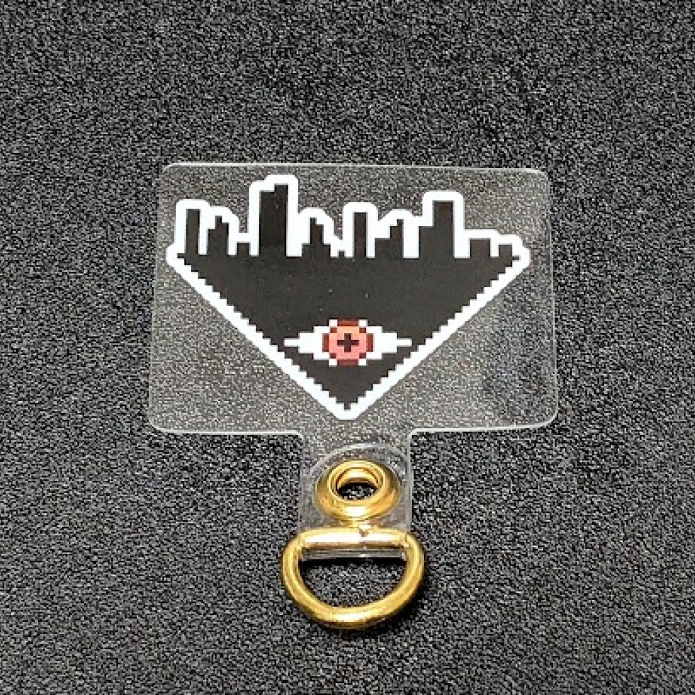 東方錦上京ピラミッド ドット絵 スマホホルダー(ストラップホールシート)