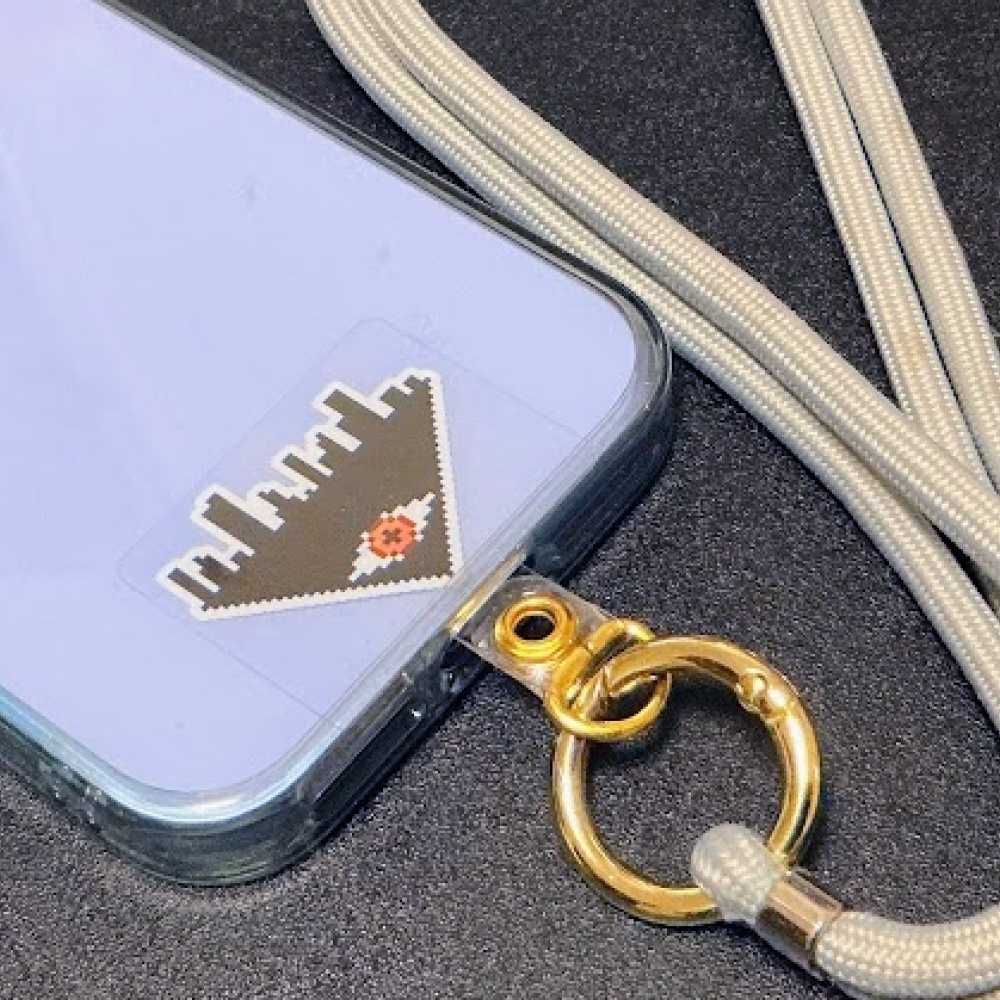 東方錦上京ピラミッド ドット絵 スマホホルダー(ストラップホールシート)