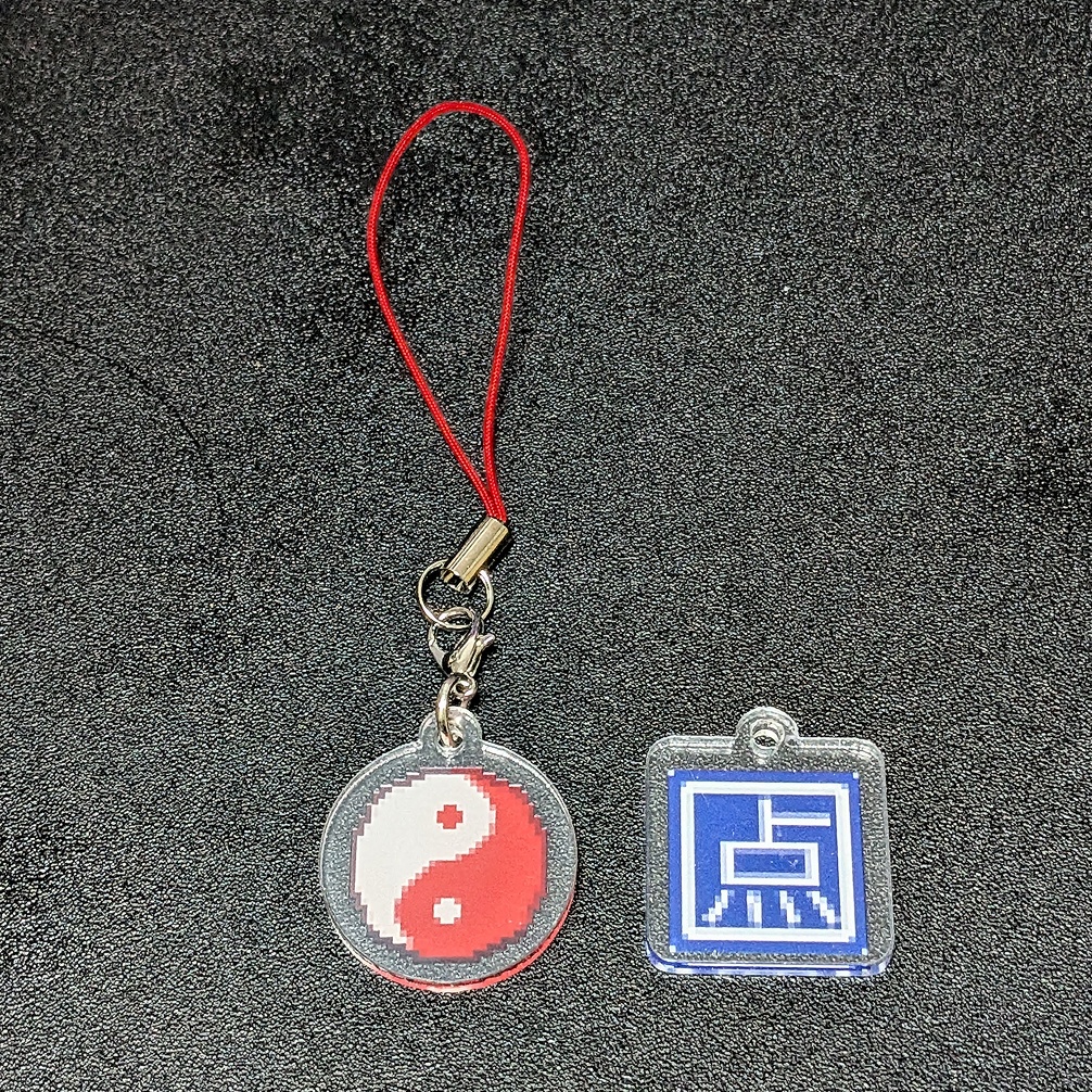 【B品セット】東方風神録アイテム　ドット絵アクリルキーホルダー（ミニver.）