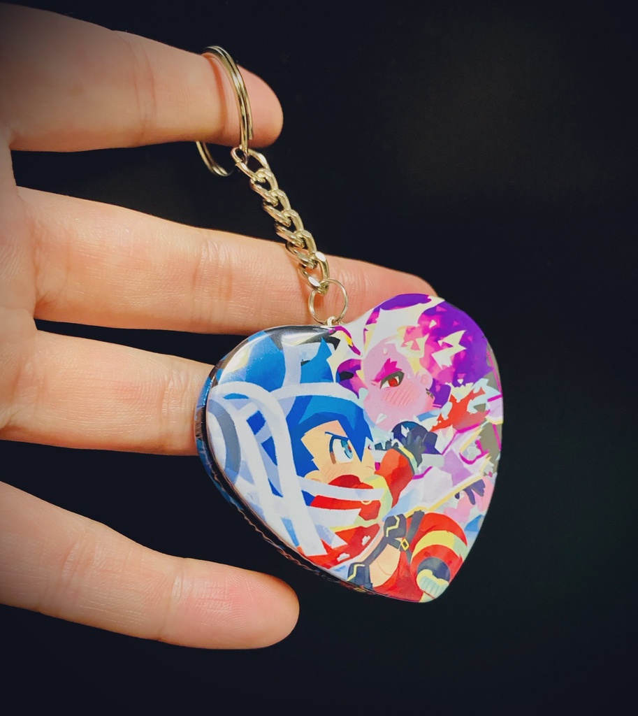 ハート缶キーホルダー