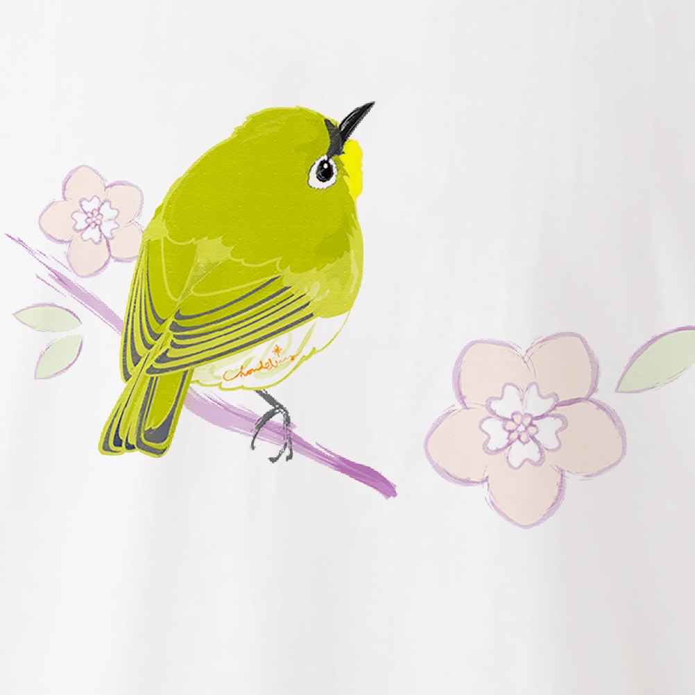Cotolyrica 春告鳥うぐいす色のメジロ 0536 Tシャツ