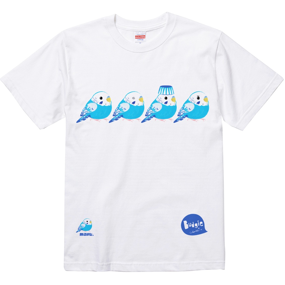 Cotolyrica 直列 セキセイインコ 0191 横並び レディース Tシャツ