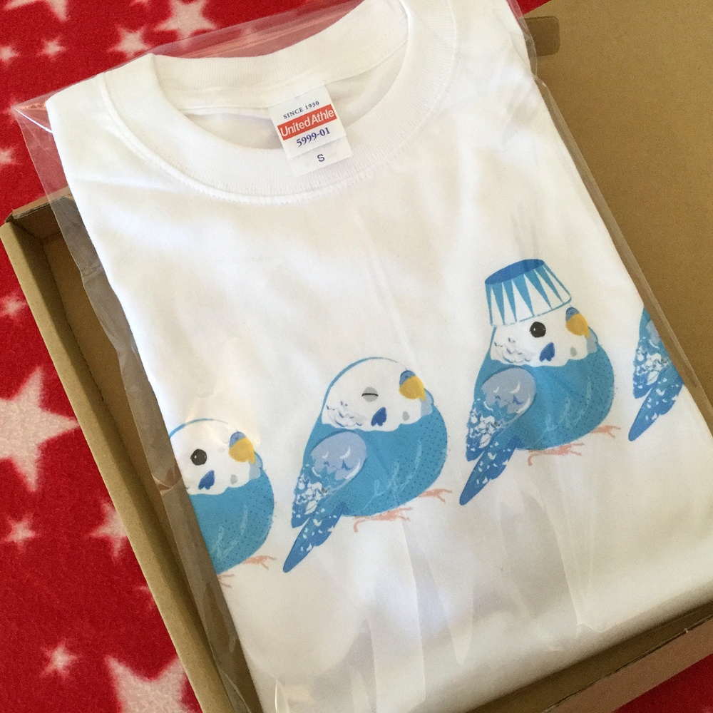 Cotolyrica 直列 セキセイインコ 0191 横並び レディース Tシャツ