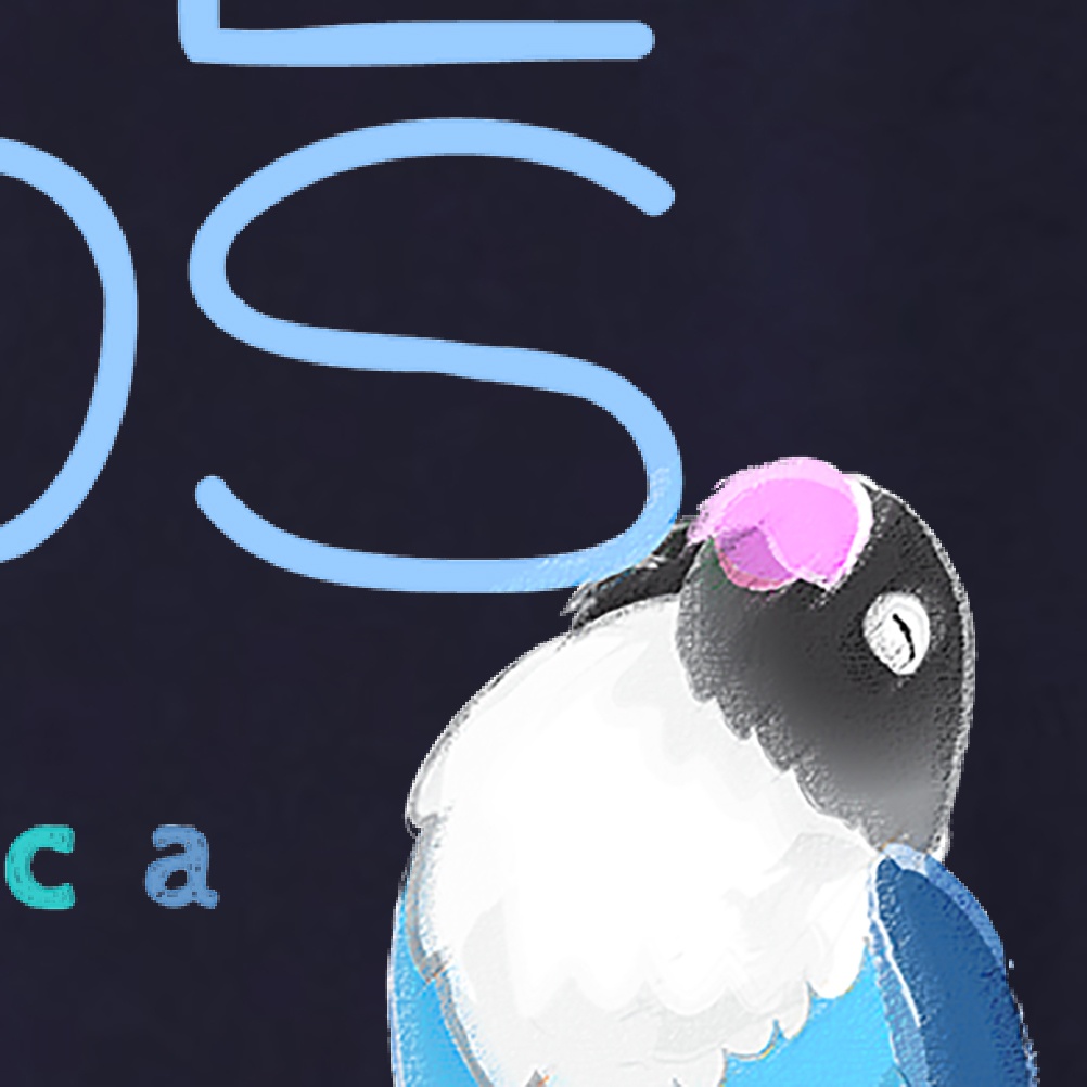 Cotolyrica ブルーボタンインコ LOVEBIRDS 0603 ラブバード Tシャツ