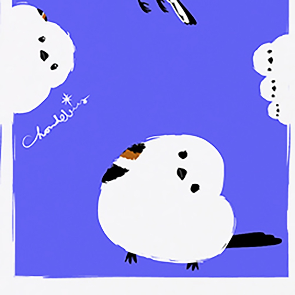 Cotolyrica シマエナガ 3コマ 0599 雪のちょんちょこりん Tシャツ