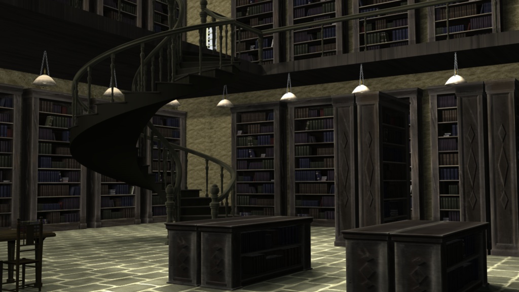 【3Dモデル】図書館セット Fantasy Library