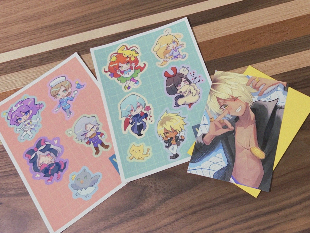 ポップンデフォルメハーフカットステッカー