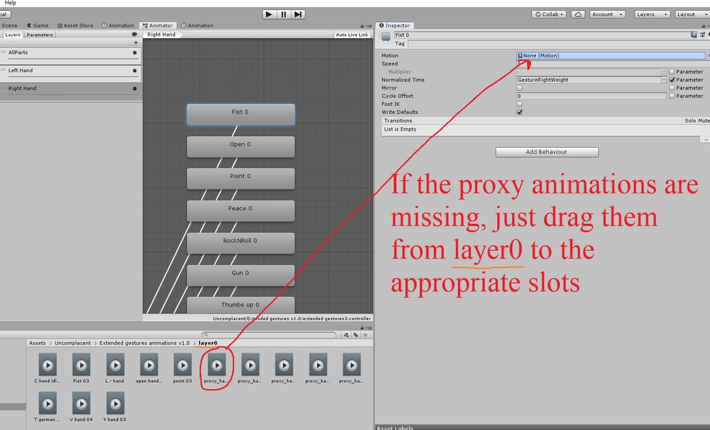 Extended gestures for vrchat