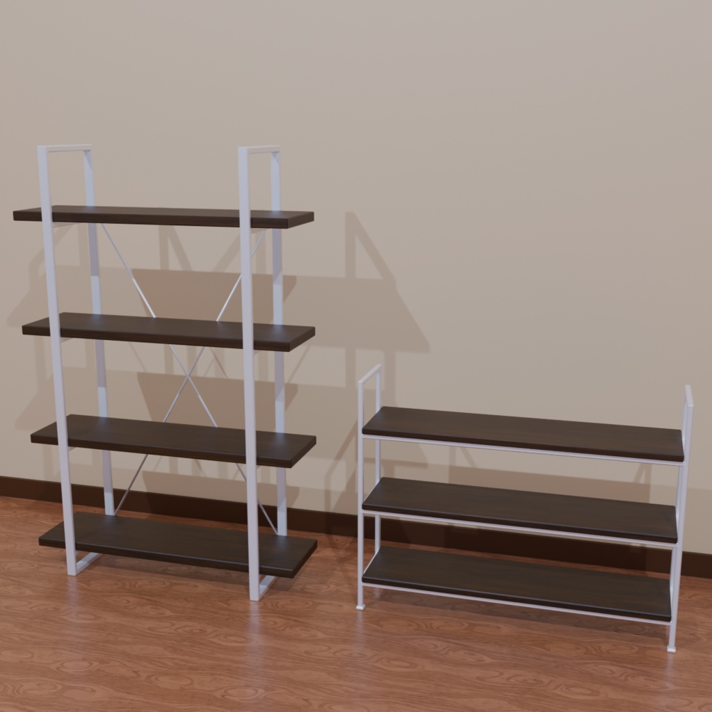 【3Dモデル】家具/アイアンウッドラック(バリエーション有り)