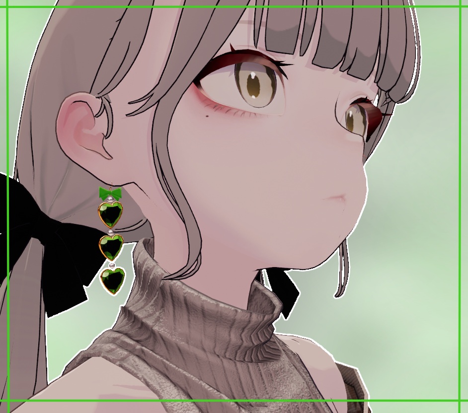 【VRC想定アクセサリー】HeartRibbon