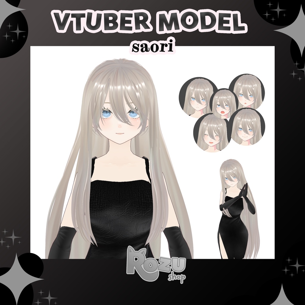 vroid vroid model | saori adoptable vtuber model | prefabricated rtu