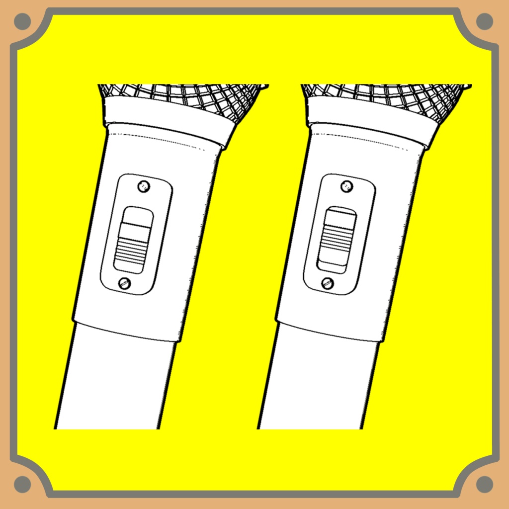 【クリスタ3D素材】ワイヤレスマイク microphone