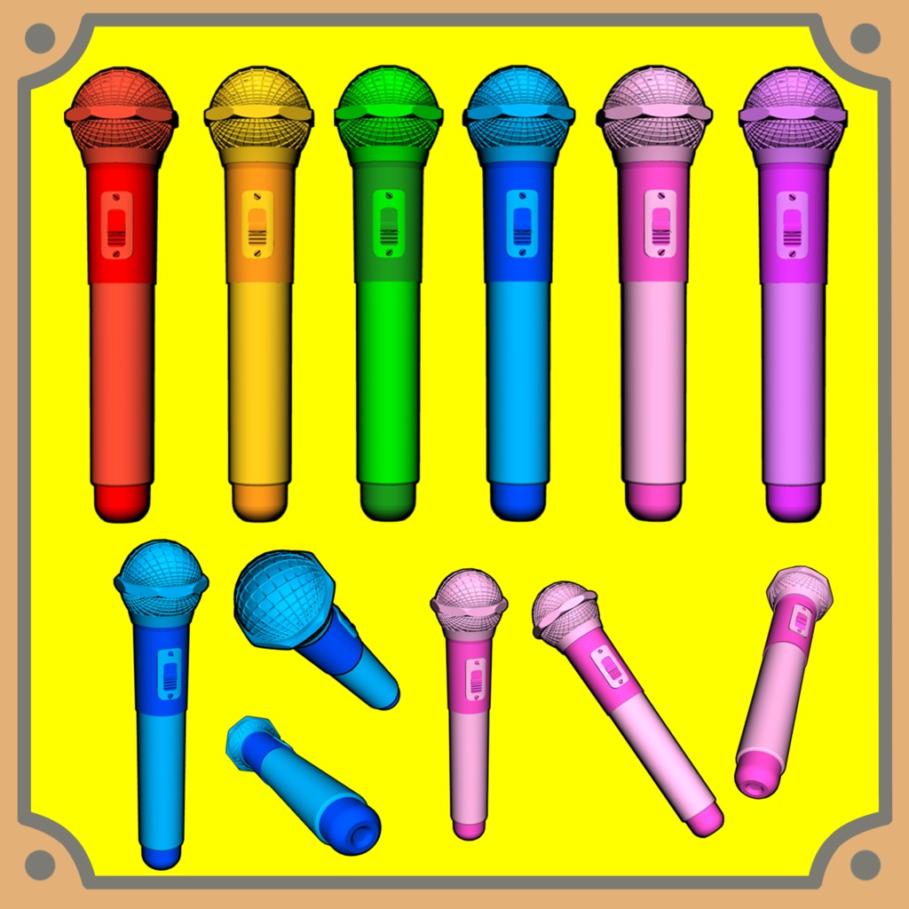 【クリスタ3D素材】ワイヤレスマイク microphone