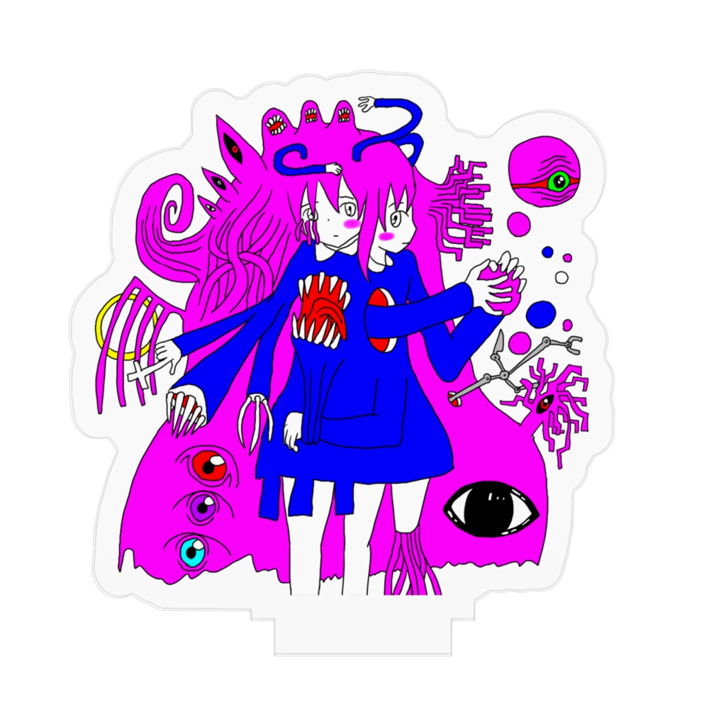 毛量多子 アクリルフィギュア(小さめサイズ50mm)