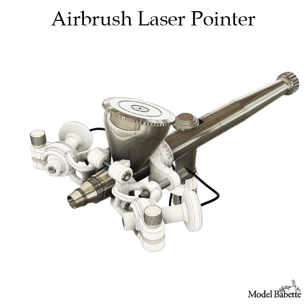 エアブラシレーザーポインター 3Dプリント用STLデータ