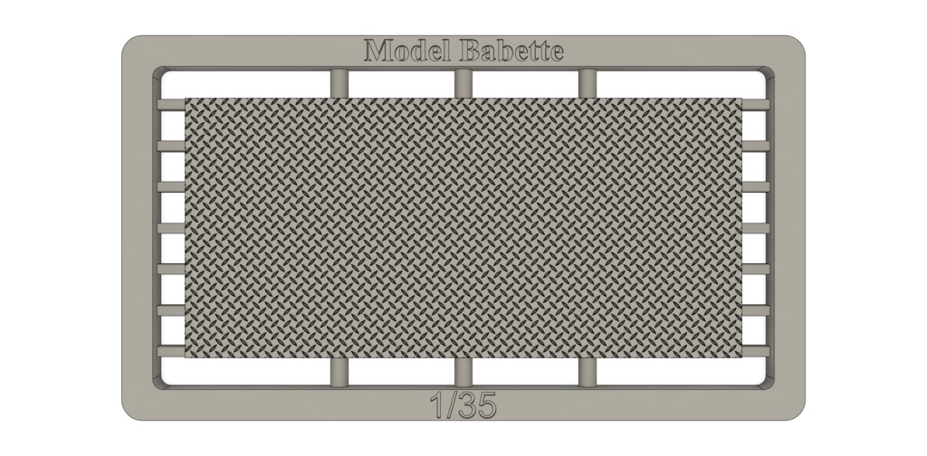 【個人0円】【STLデータ配布】1/35スケール縞鋼板(チェッカープレート)