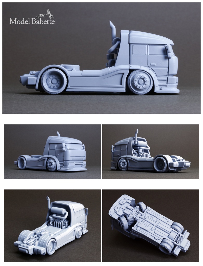 【個人0円】【3Ddata販売】カーモデル/Trailer Head【STL/OBJ set】