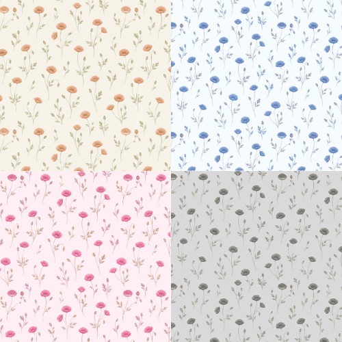 【シームレス素材】花柄デジタル素材/商用利用可/全20種