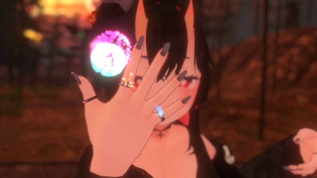 【1つから可】和風モチーフリング5点セット【パーティクル付き有】