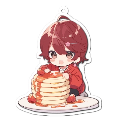 さぬたのパンケーキ大好きアクリルキーホルダー