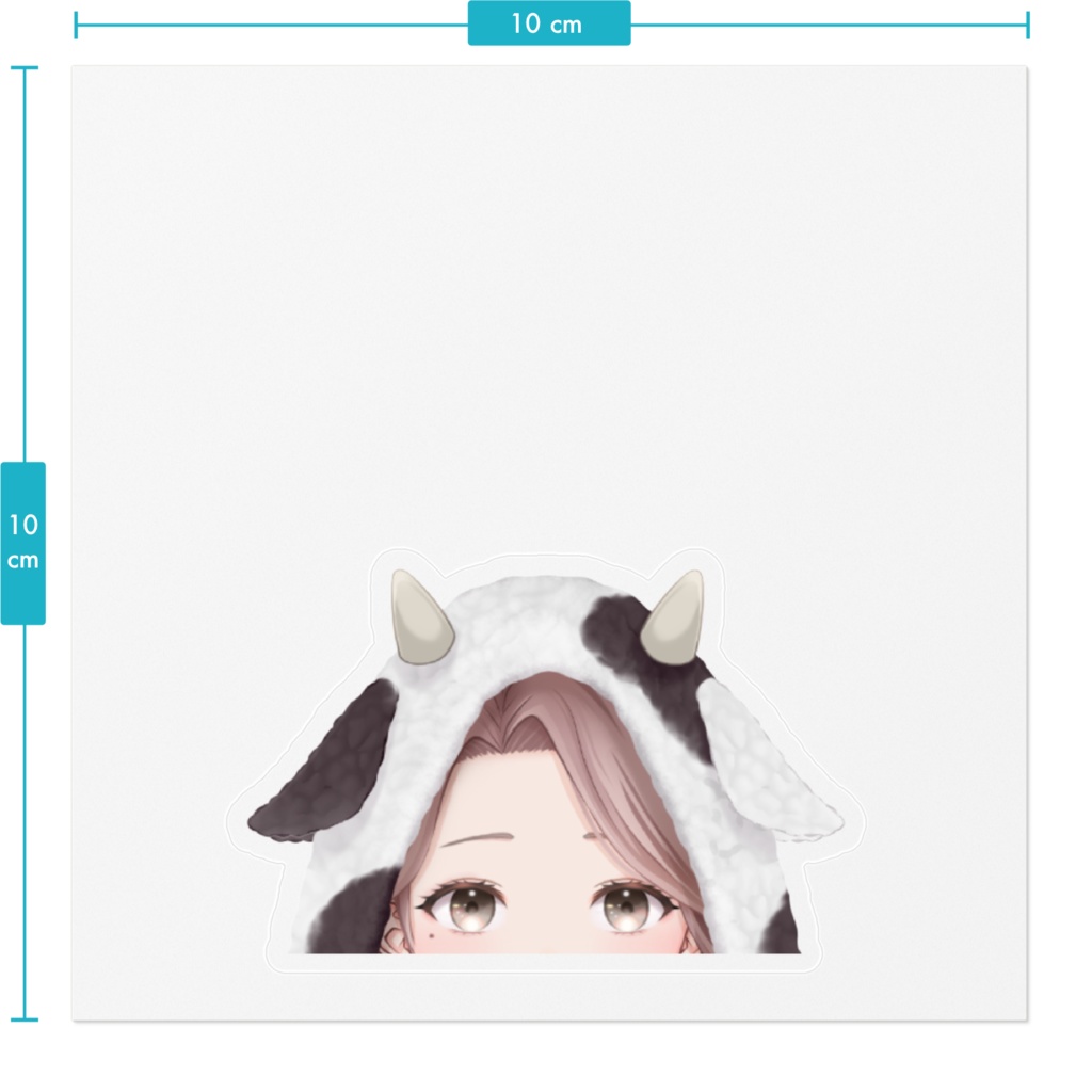 ひょっこりみるくさんステッカー