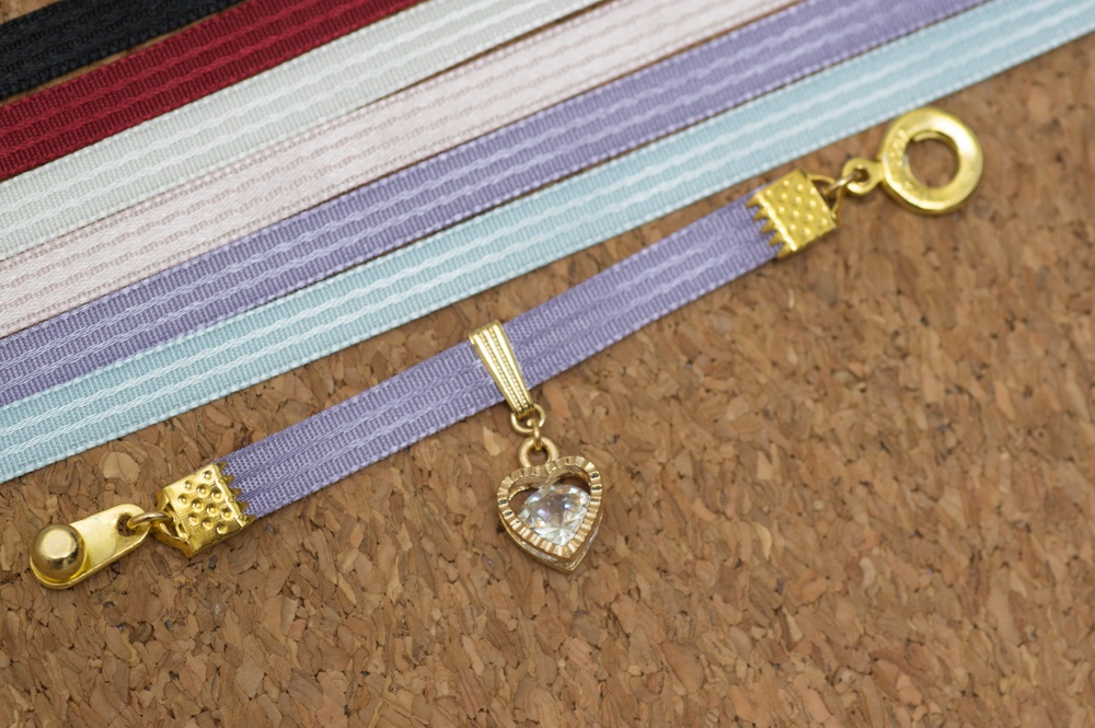 【DD/DDS】大きなハートジルコニアチャームのチョーカー