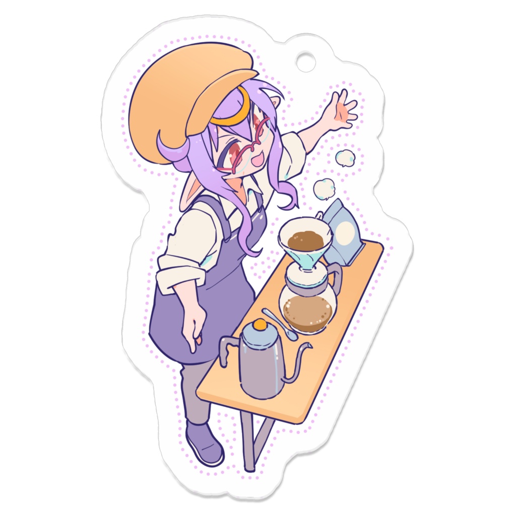 Irisha Coffee Making Keychain
