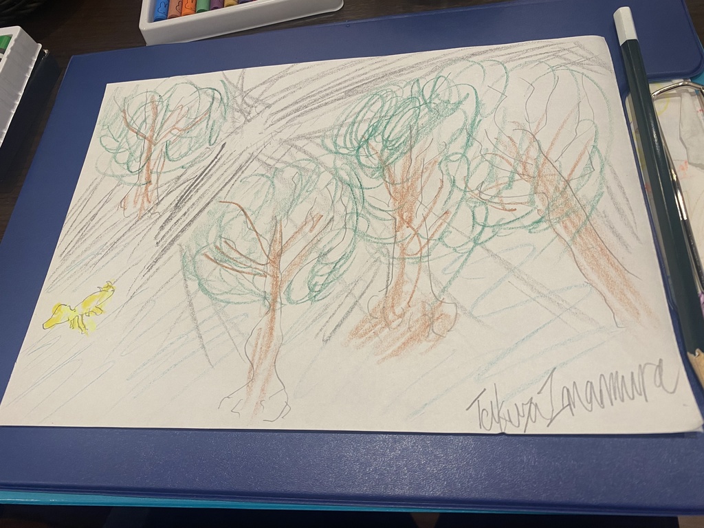 自作アート 「騒がしい森」