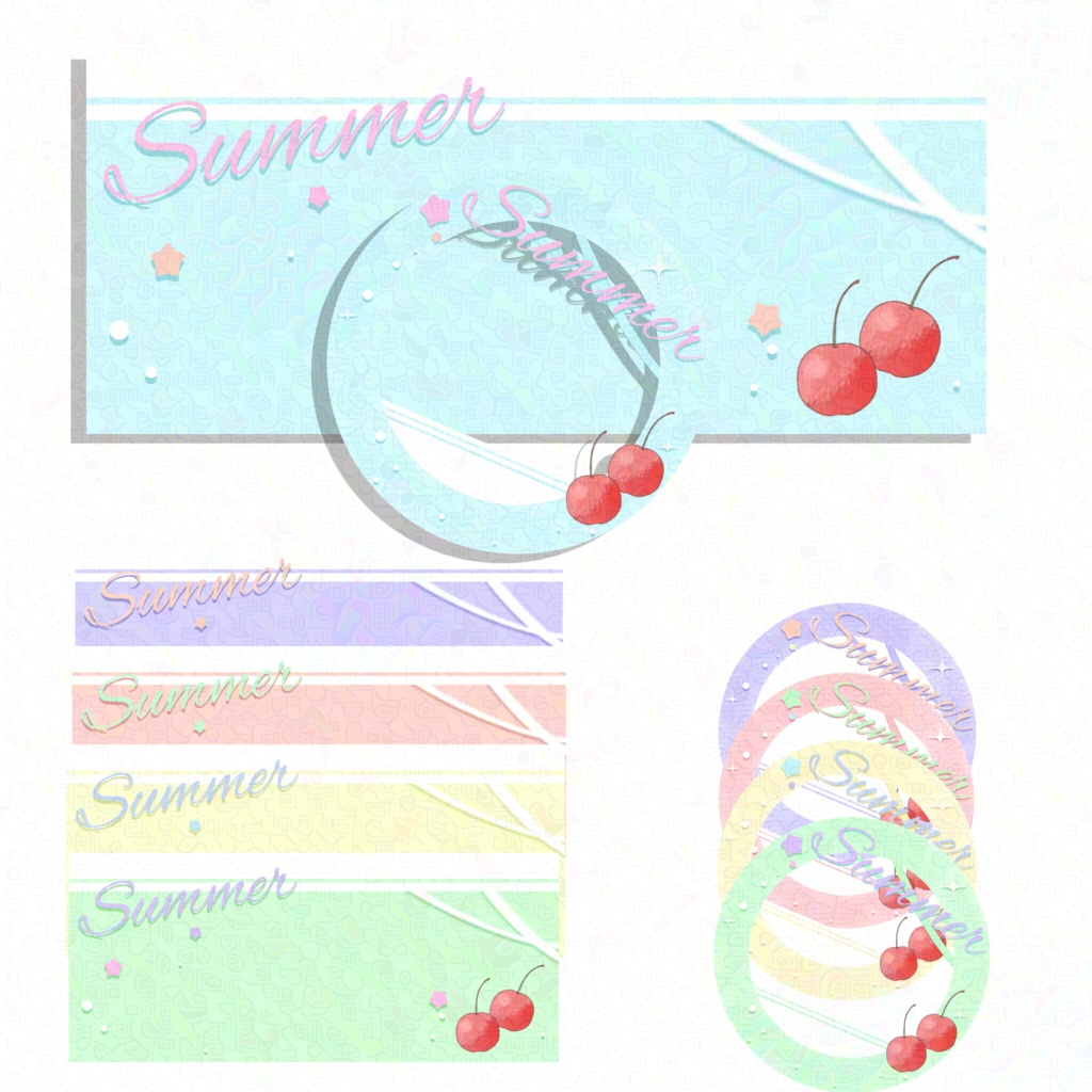 アイコンリング＆ヘッダーセット(Summer)