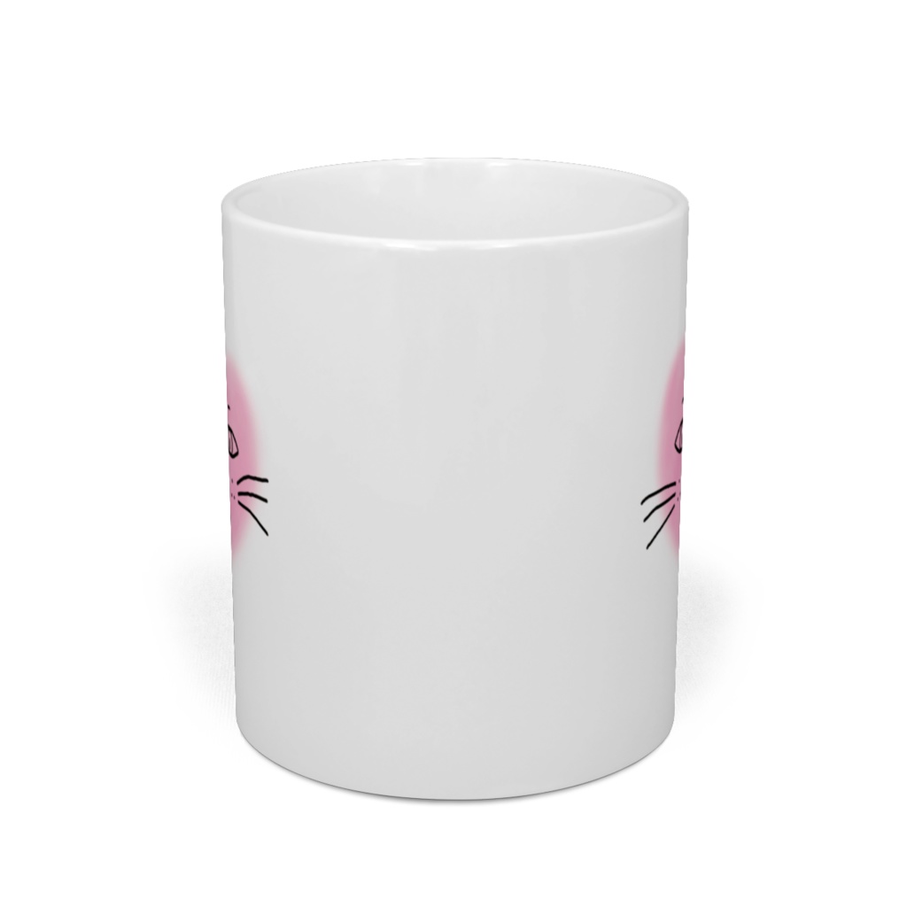 まるーいハートねこのマグカップ