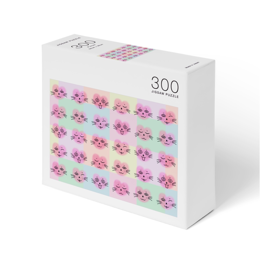 まるーいハートねこのカラフルパズル 300ピース