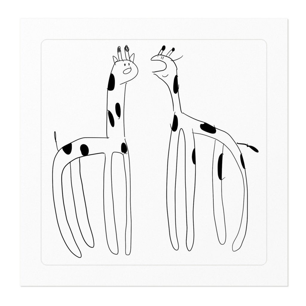 キリンさんステッカー