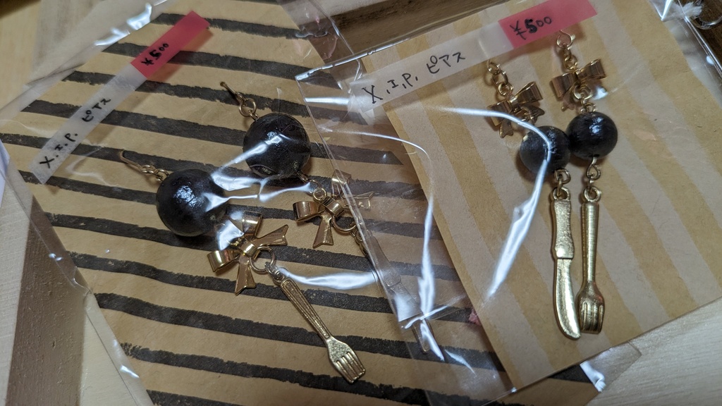 ときレスイメージ カトラリーピアス(イヤリング可) 3mj or xip 大or小