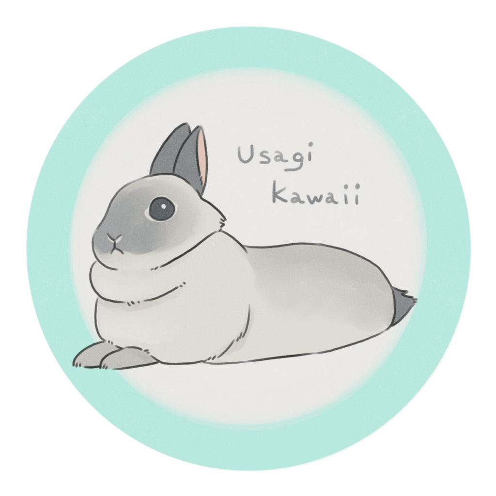 グレーうさぎのマスキングテープ