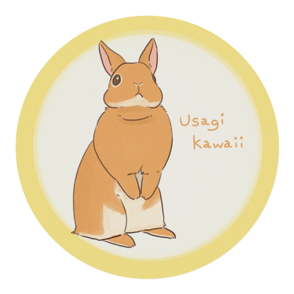 オレンジうさぎのマスキングテープ