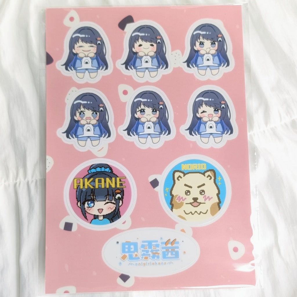 クリアステッカー️️️9pc🩵