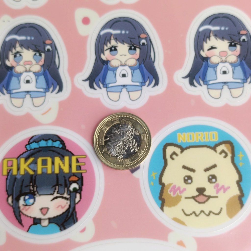 クリアステッカー️️️9pc🩵
