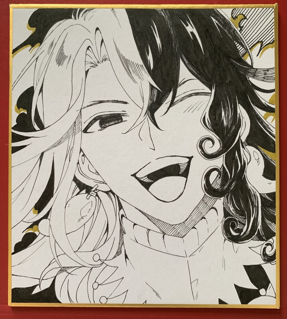 りんぼ　手描き色紙