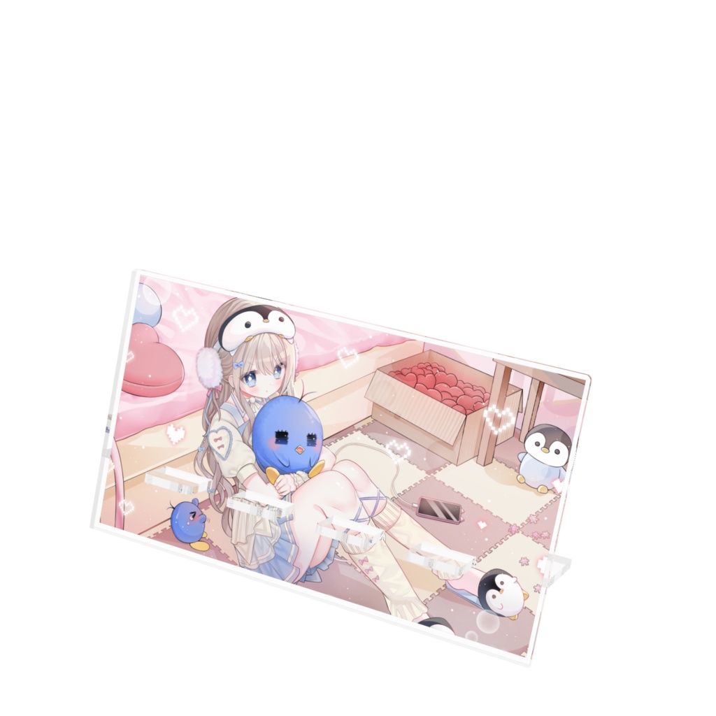 りんとぺんのお家で一緒アクリルスマホスタンド