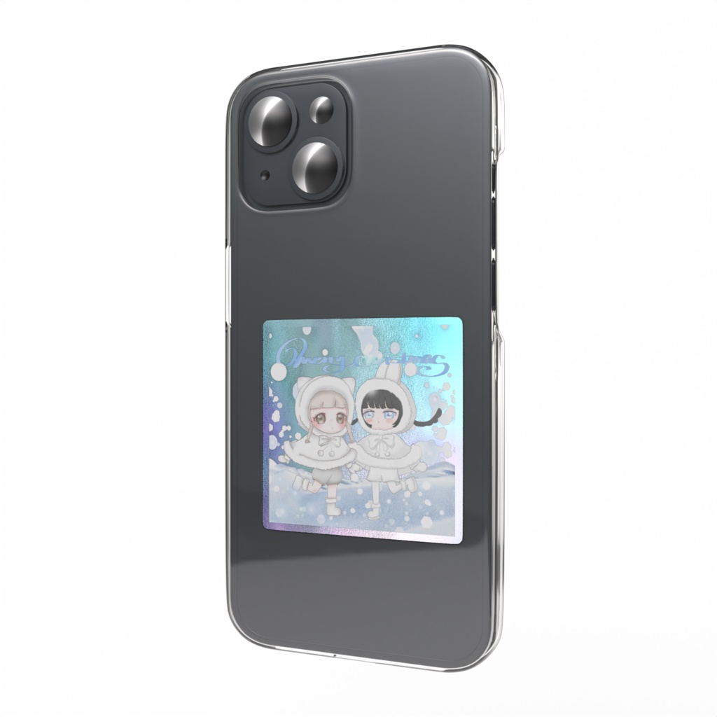 【こな×さめ】オーロラホワイトクリスマスステッカー