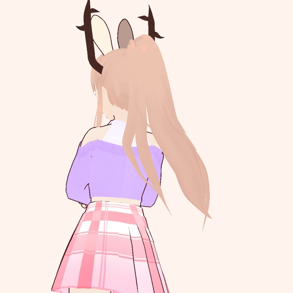 Vroidロングスリーブクロップトップセーター パープル  Long sleeve crop top sweater purple