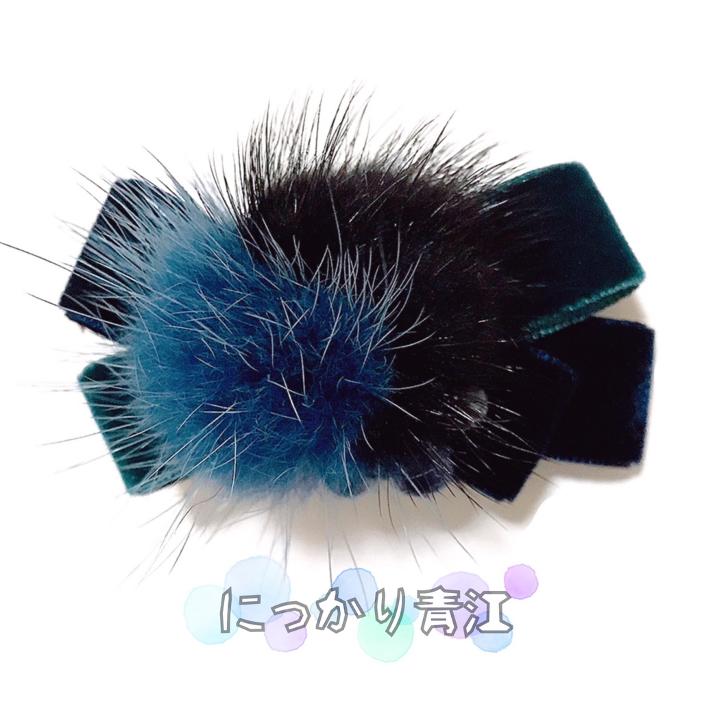 *作品終了により50%OFFです*【刀剣乱舞イメージ】ベルベットリボンのふわふわ♡ポニーフック