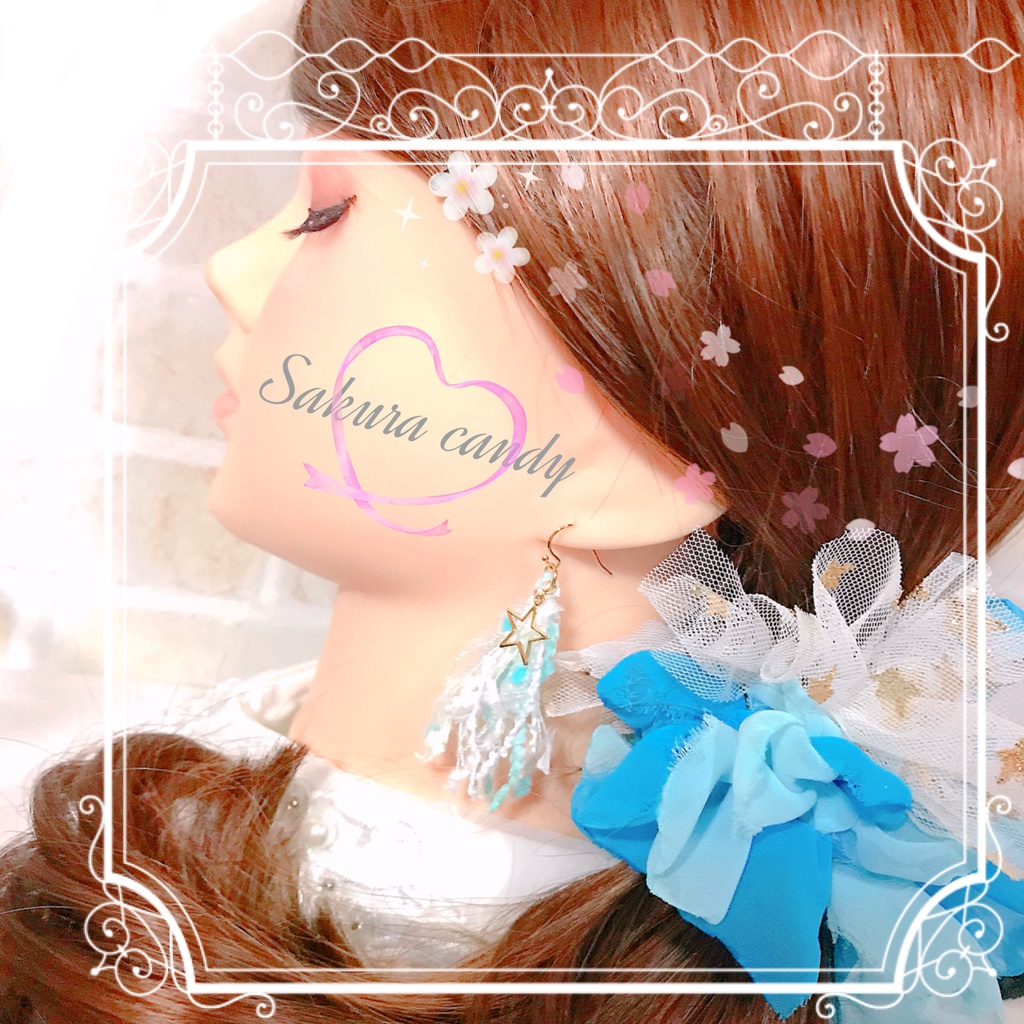 【推しカラー☆】お星様のブーケシュシュ