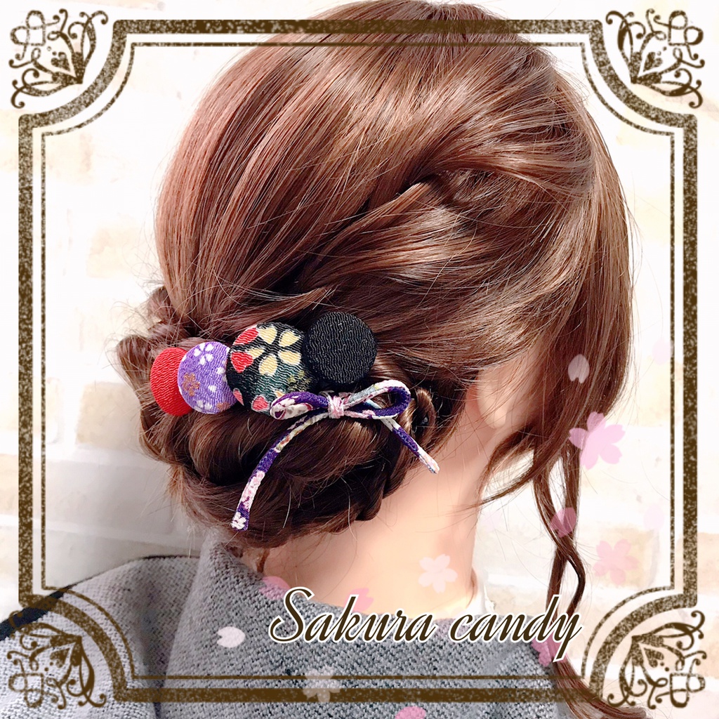 【刀剣乱舞イメージ】ちりめんくるみバレッタ