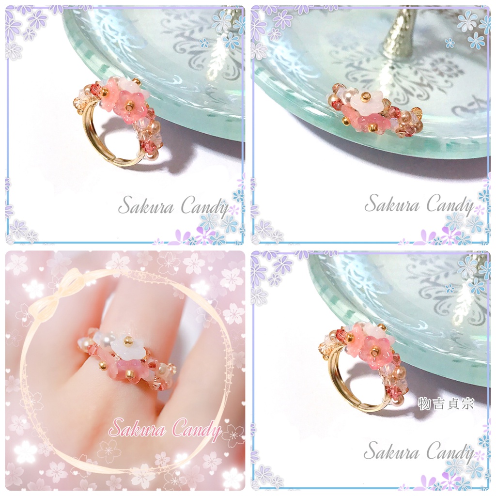 【刀剣乱舞イメージ】桜のビーズリング