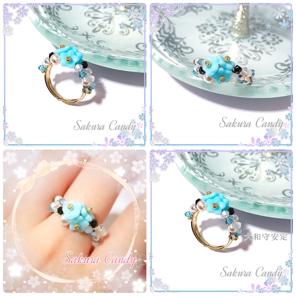 【刀剣乱舞イメージ】桜のビーズリング