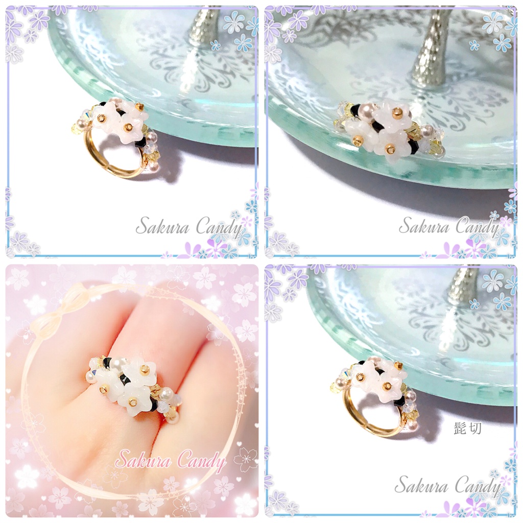 【刀剣乱舞イメージ】桜のビーズリング