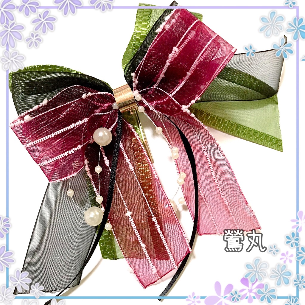 【刀剣乱舞イメージ】パールシャワー♡リボンポニーフック